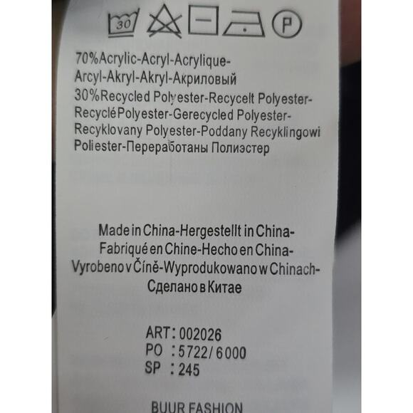 Yest The Netherlands Turtleneck Sweater Dress Womens 4 Navy Black Long Sleeve - Picture 8 of 8